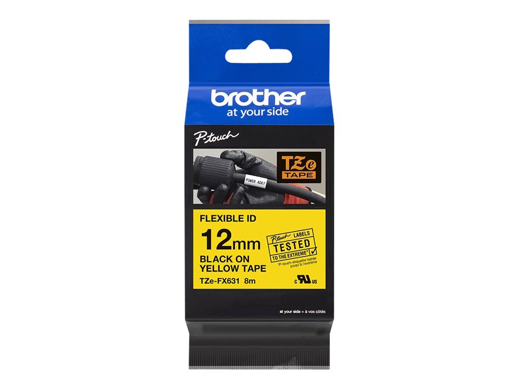 BROTHER P-Touch TZE-FX631 Anwendung auf Kabel