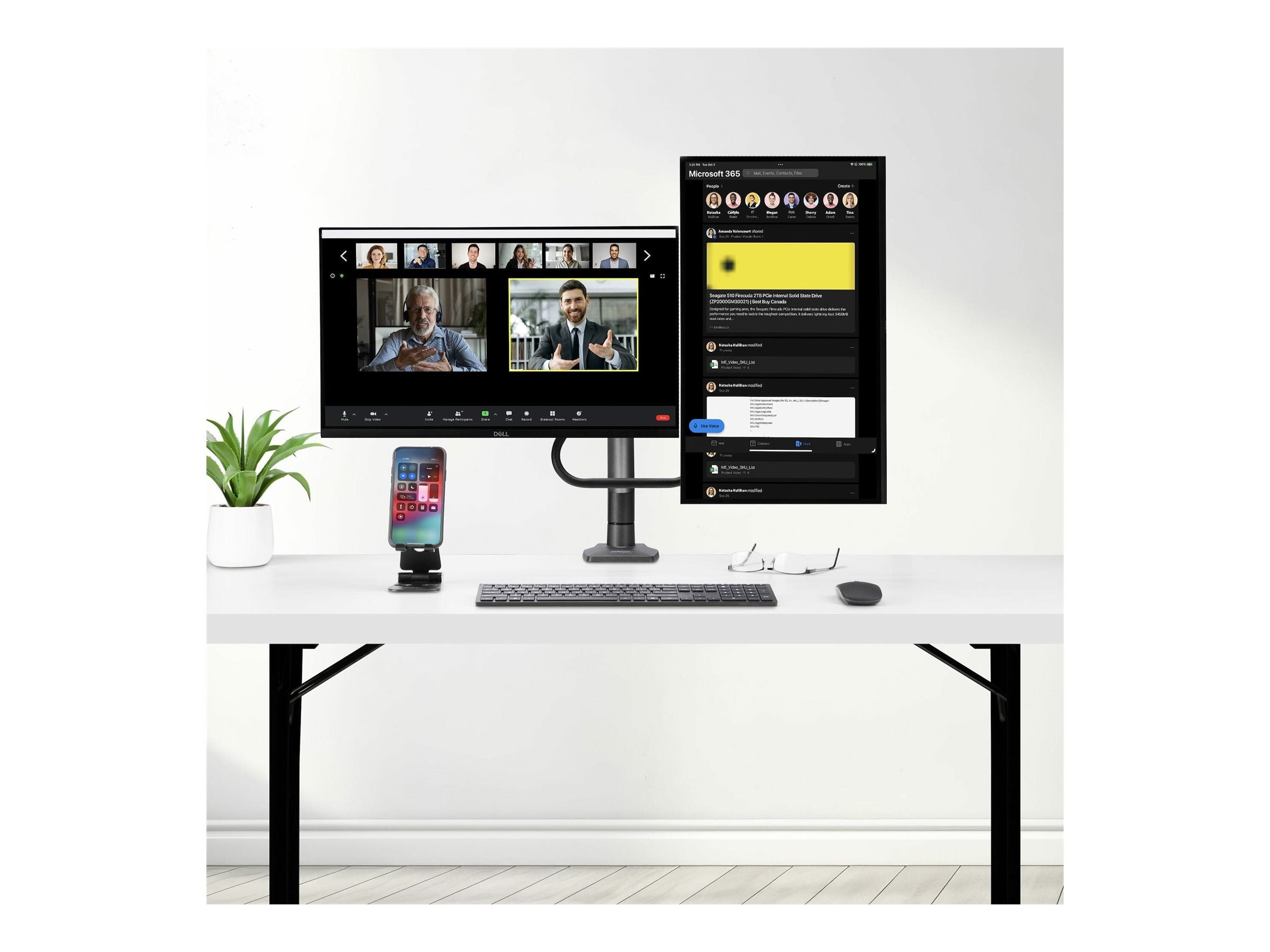 STARTECH.COM Dual Monitorhalterung mit Querstange max. 68