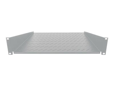 INTELLINET 48,3 cm 19Zoll Fachboden zur Frontmontage 2 HE - Seitenansicht