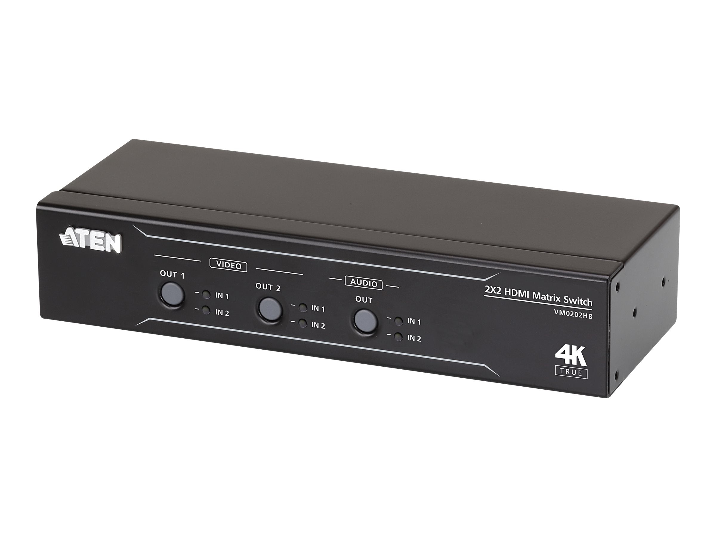 Vorderansicht des ATEN VM0202HB 2 x 2 True 4K HDMI Audio/Video Matrix Switch