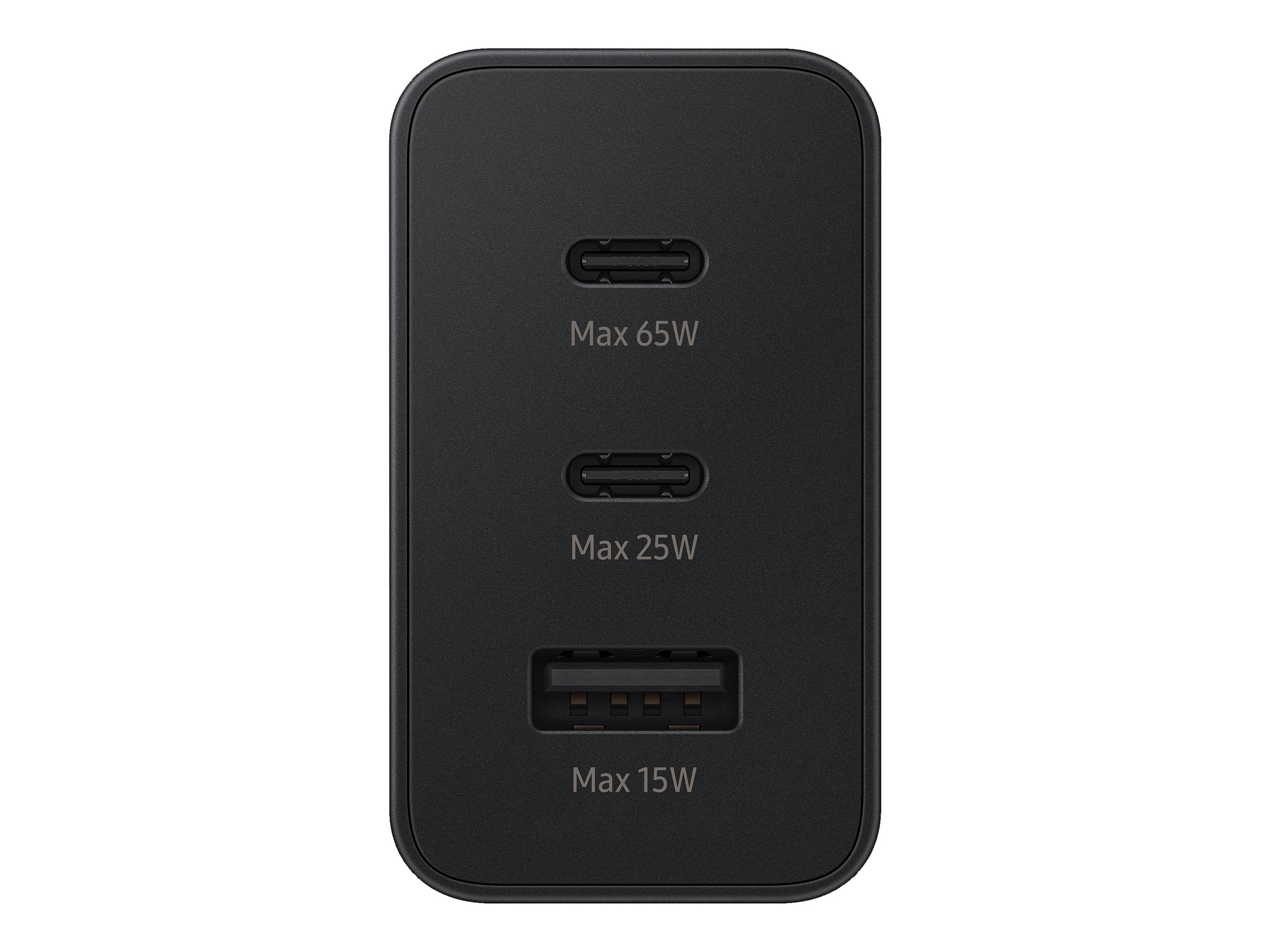 SAMSUNG Travel Adapter Trio 65W Black - Vorderansicht