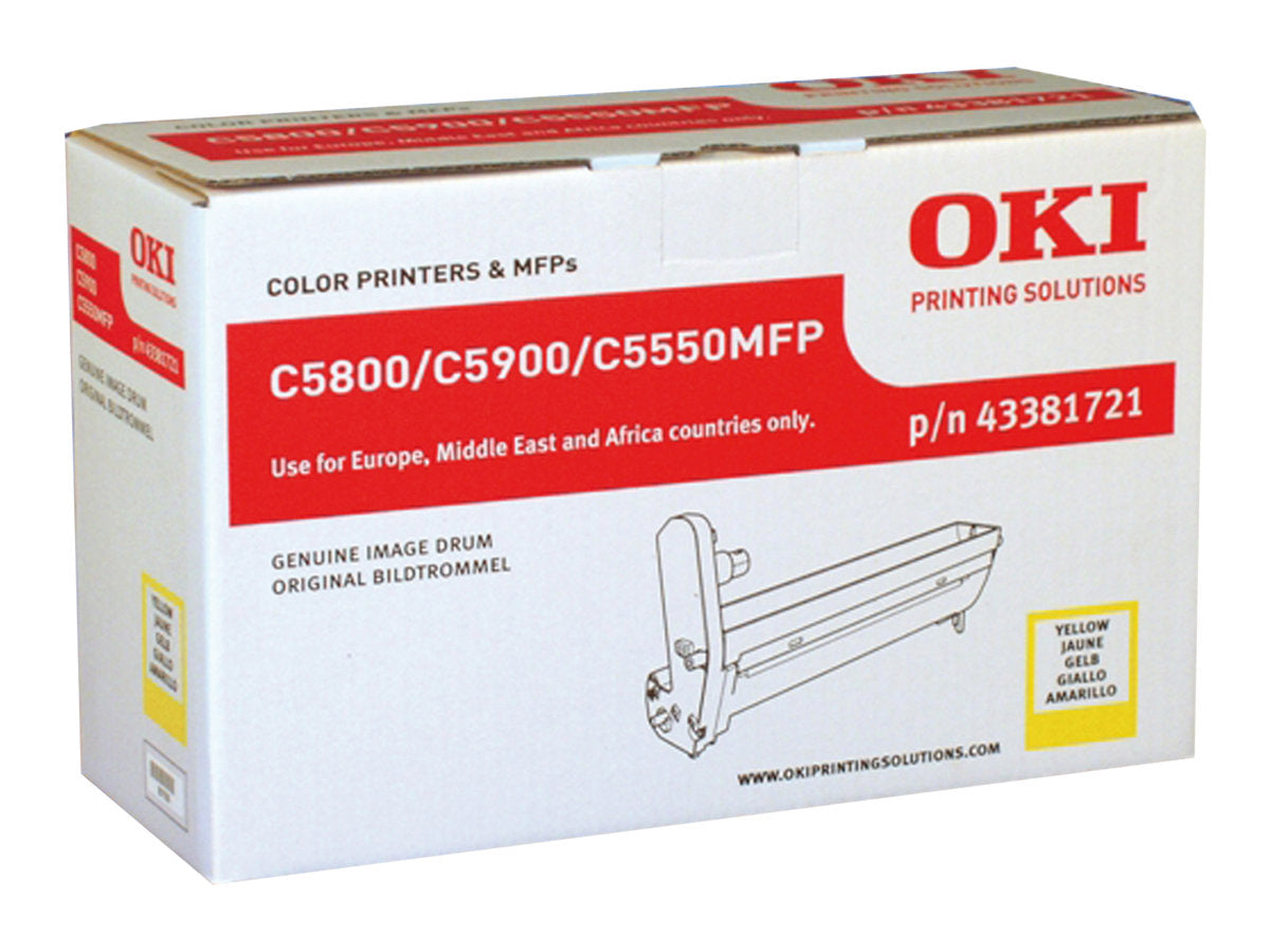 OKI C5800, C5900, C5550MFP Trommel gelb Vorderansicht