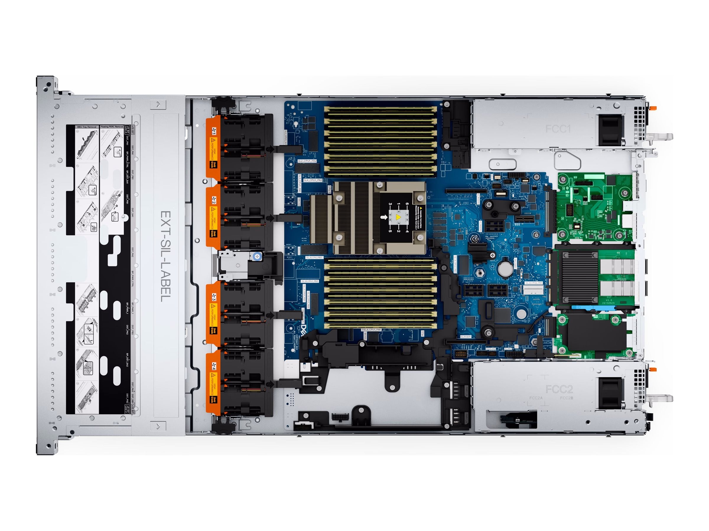 DELL PowerEdge R6615 Rack-Server Innenansicht