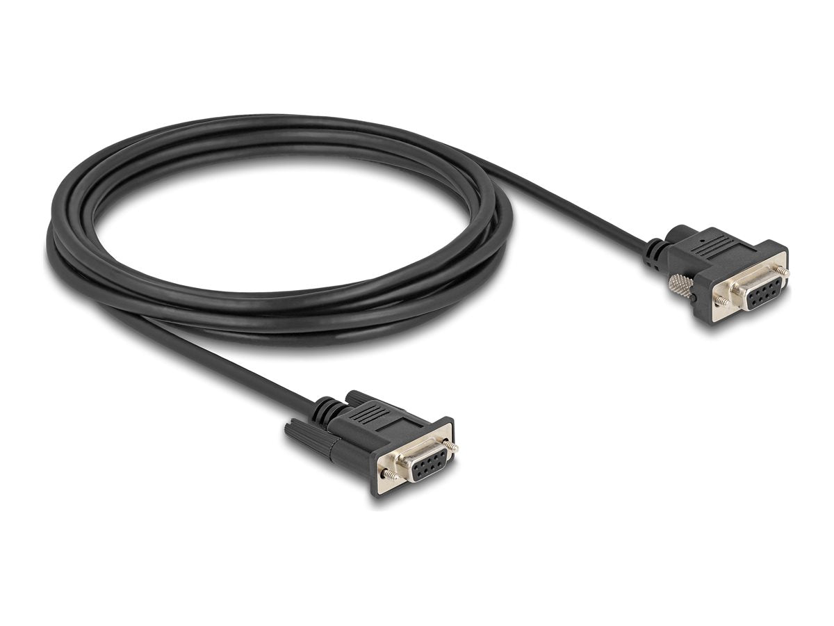 DELOCK Seriell Kabel RS-232 D-Sub9 Buchse zu D-Sub9 Buchse 3m - Vorderansicht