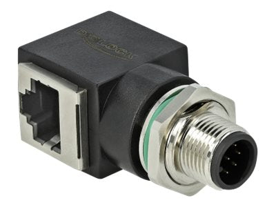 DELOCK Netzwerkadapter M12 8 Pin A-kodiert Stecker zu RJ45 Buchse - Verpackung