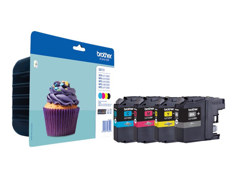 BROTHER LC-123 Tinte schwarz und dreifarbig Verpackung