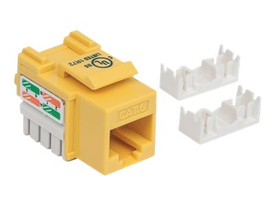 INTELLINET Cat6 Modularbuchse UTP Keystone Jack gelb benoetigt LSA-Auflegewerkzeug