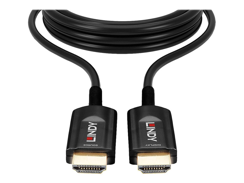 LINDY 10m Fibre Optic Hybrid Ultra High Speed HDMI Cable Anschlussansicht