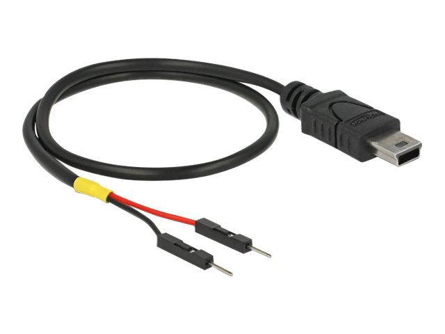DELOCK USB Stromkabel mini-B auf 2 x Pfostenstecker einzeln Strom 30cm - Vorderansicht