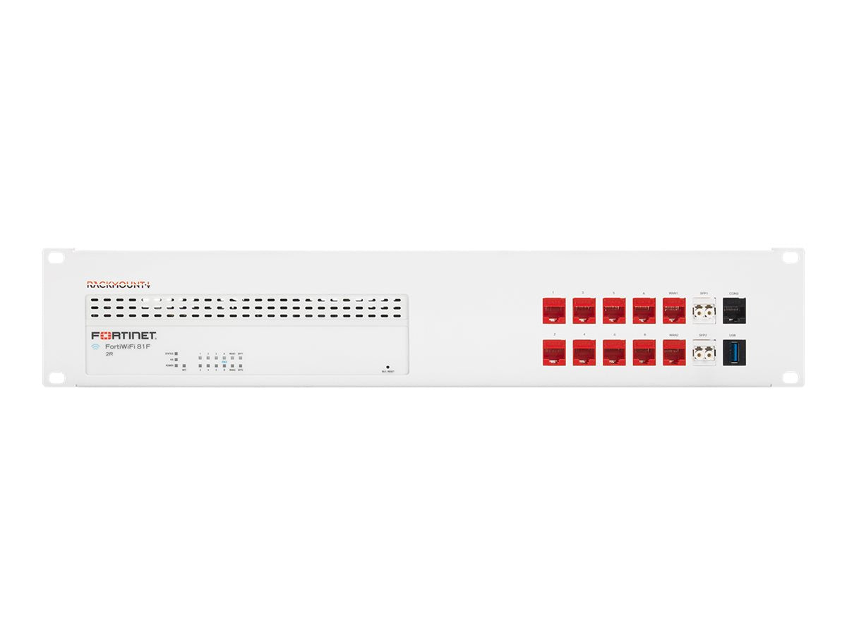 RACKMOUNT FortiGate 80F-PoE DSL & FortiWifi Series Montagesatz Vorderansicht