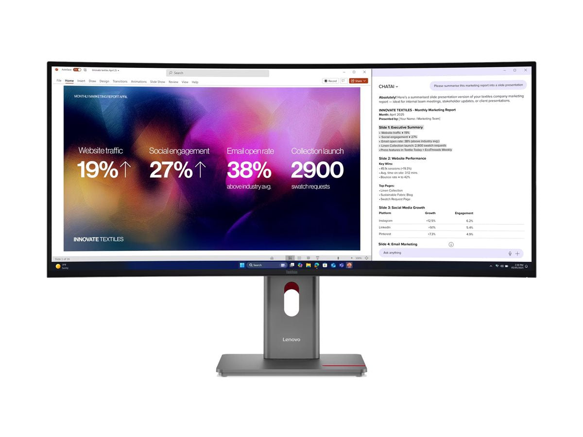 LENOVO ThinkVision P40WD-40 Monitor Vorderansicht