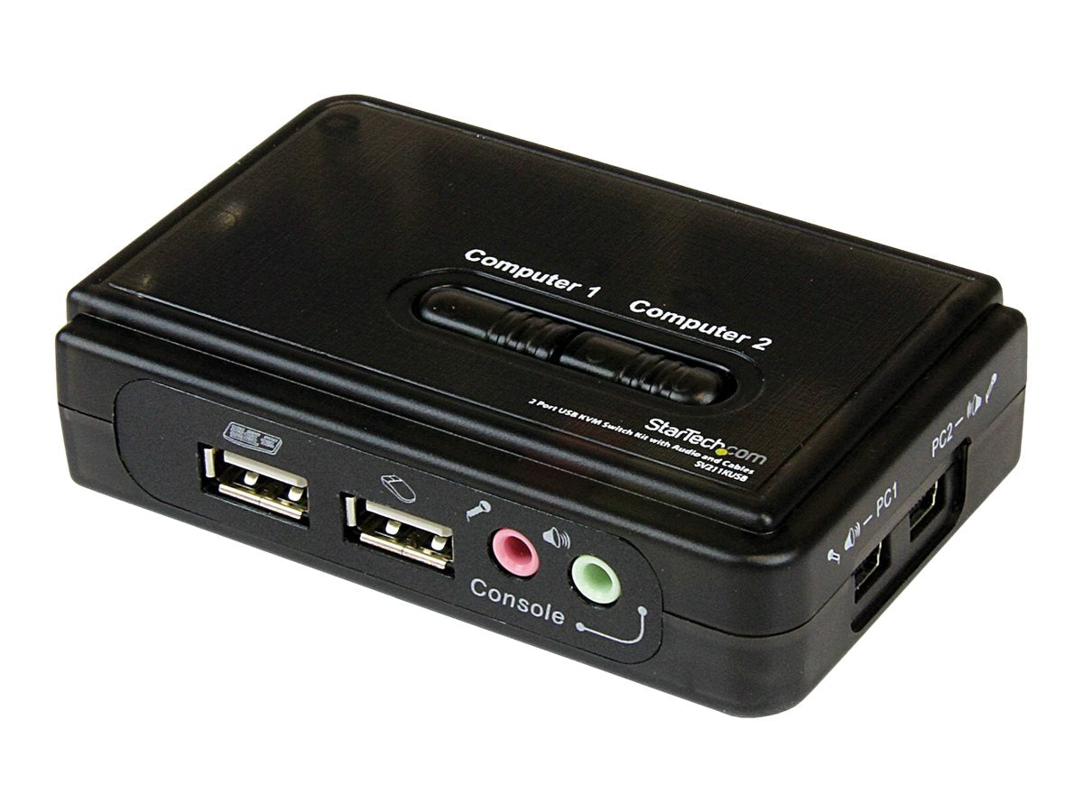STARTECH.COM 2 Port USB KVM Switch Kit mit Audio - Anschlussansicht