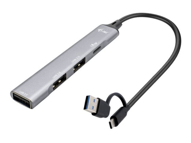 I-TEC USB-A/USB-C Metal HUB Vorderansicht