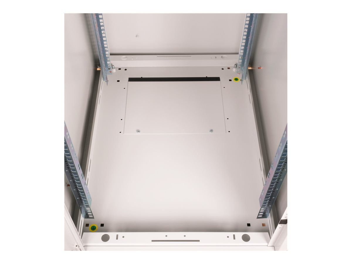 ROLINE Netzwerkschrank Basic 48,26cm 19Zoll 42 HE 600x800 BxT Glastür grau - Seitenansicht