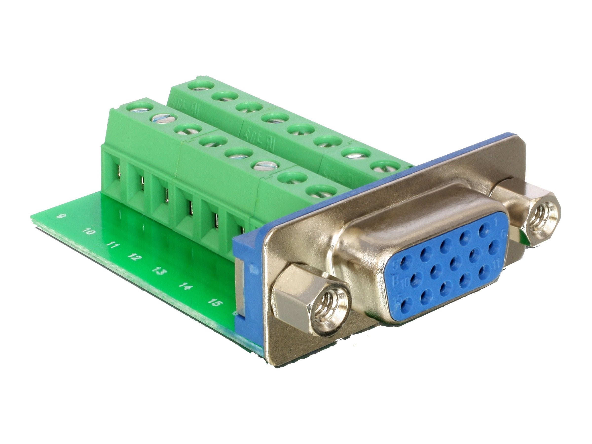 DELOCK VGA-Adapter Terminalblock Vorderansicht