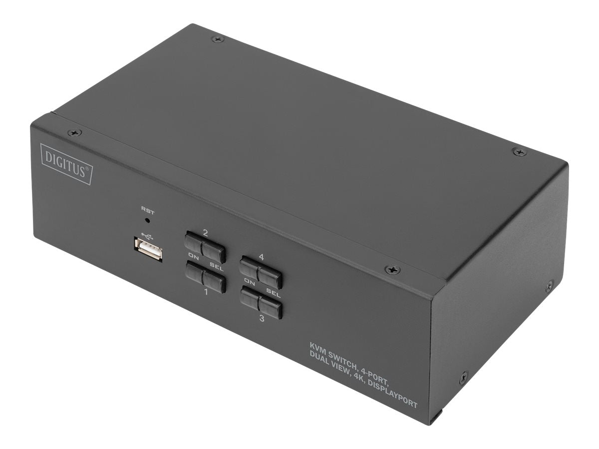DIGITUS 4 Port Displayport Dualview 4K 60Hz - Vorderansicht