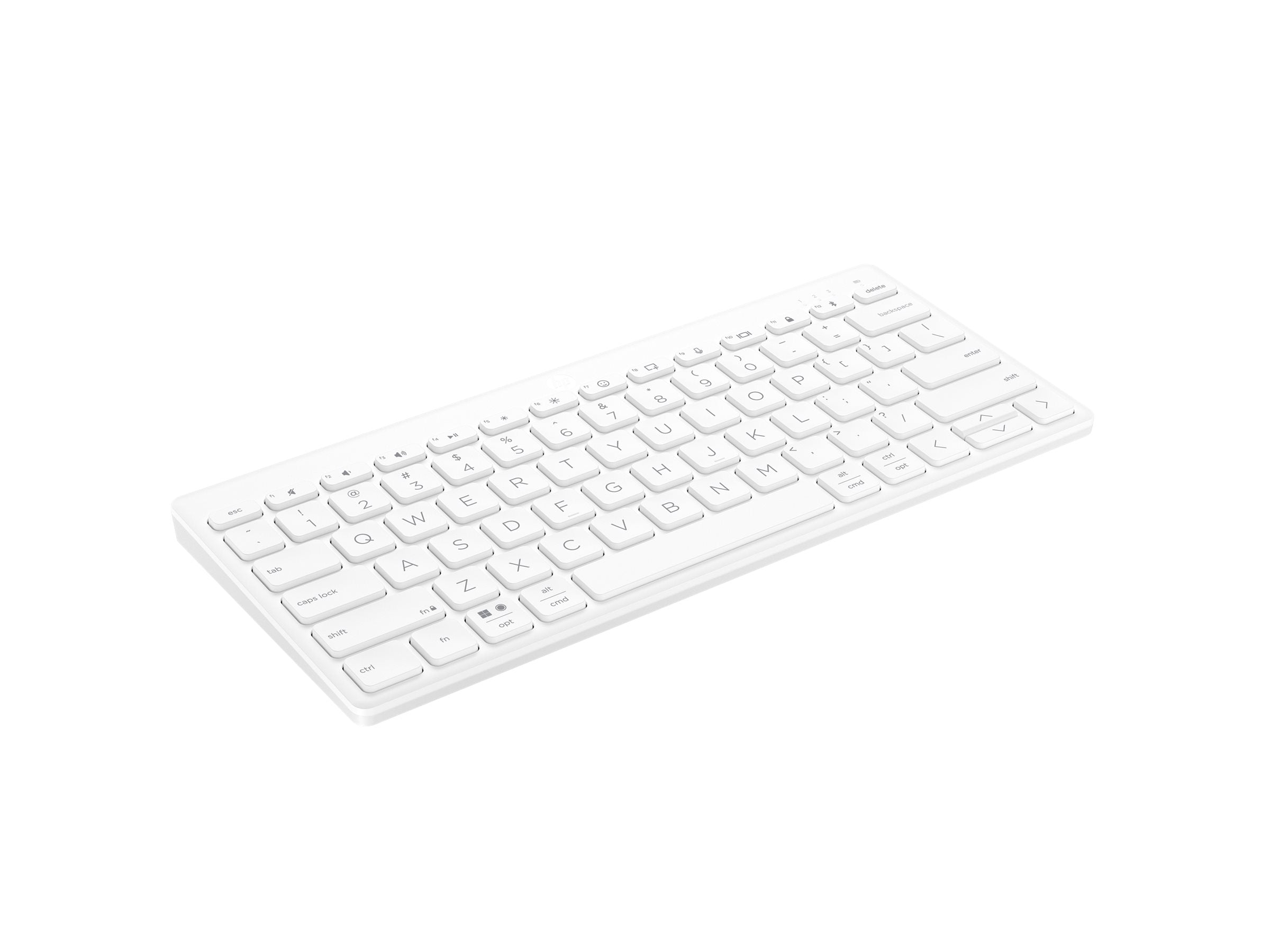 HP 350 WHT Compact Multi-Device Keyboard Vorderansicht