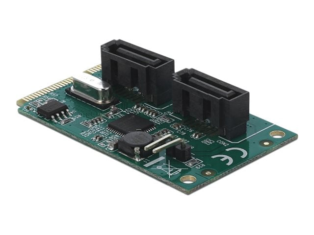 DELOCK Mini PCIe Konverter zu 2 x SATA mit RAID - Vorderansicht