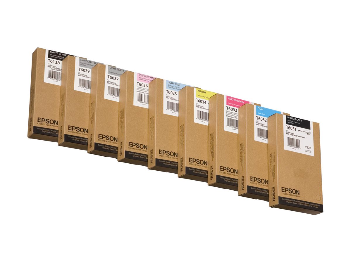 EPSON T6128 Tintenpatrone Matte Schwarz Vorderansicht