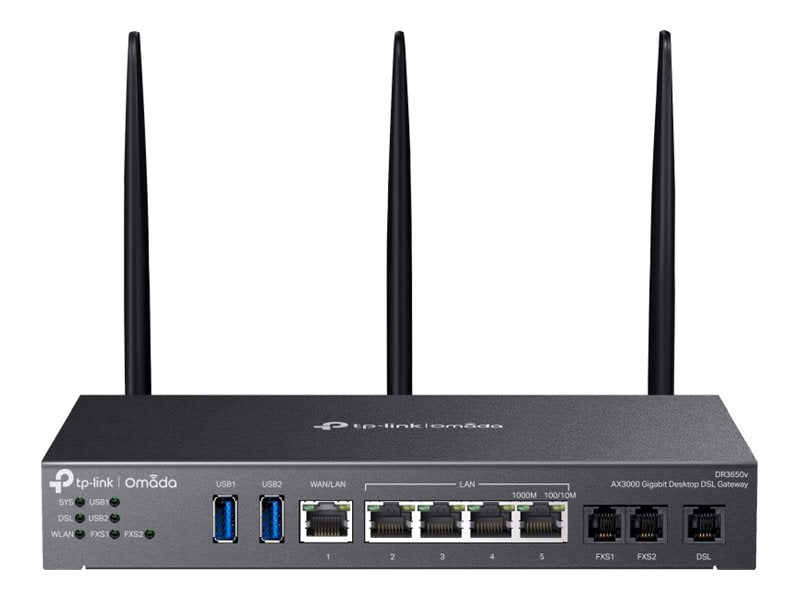 TP-LINK DR3650V Detailansicht der Anschlüsse