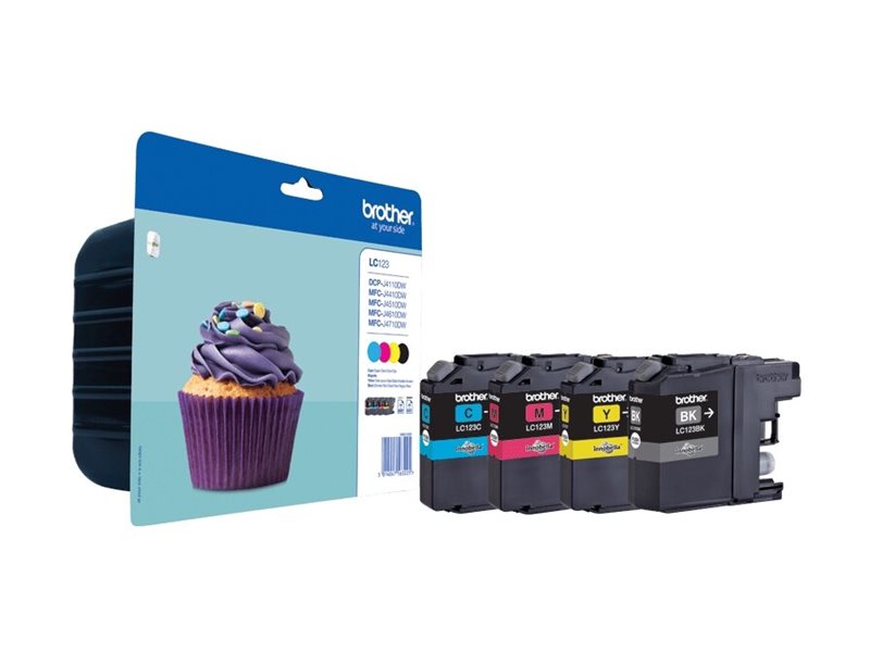 BROTHER LC-123 Tinte schwarz und dreifarbig Detailansicht