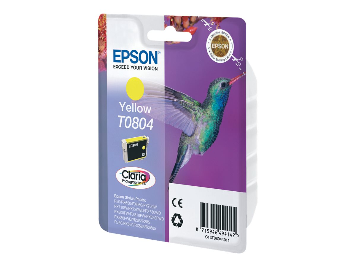 EPSON T0804 Tintenpatrone Gelb Verpackung