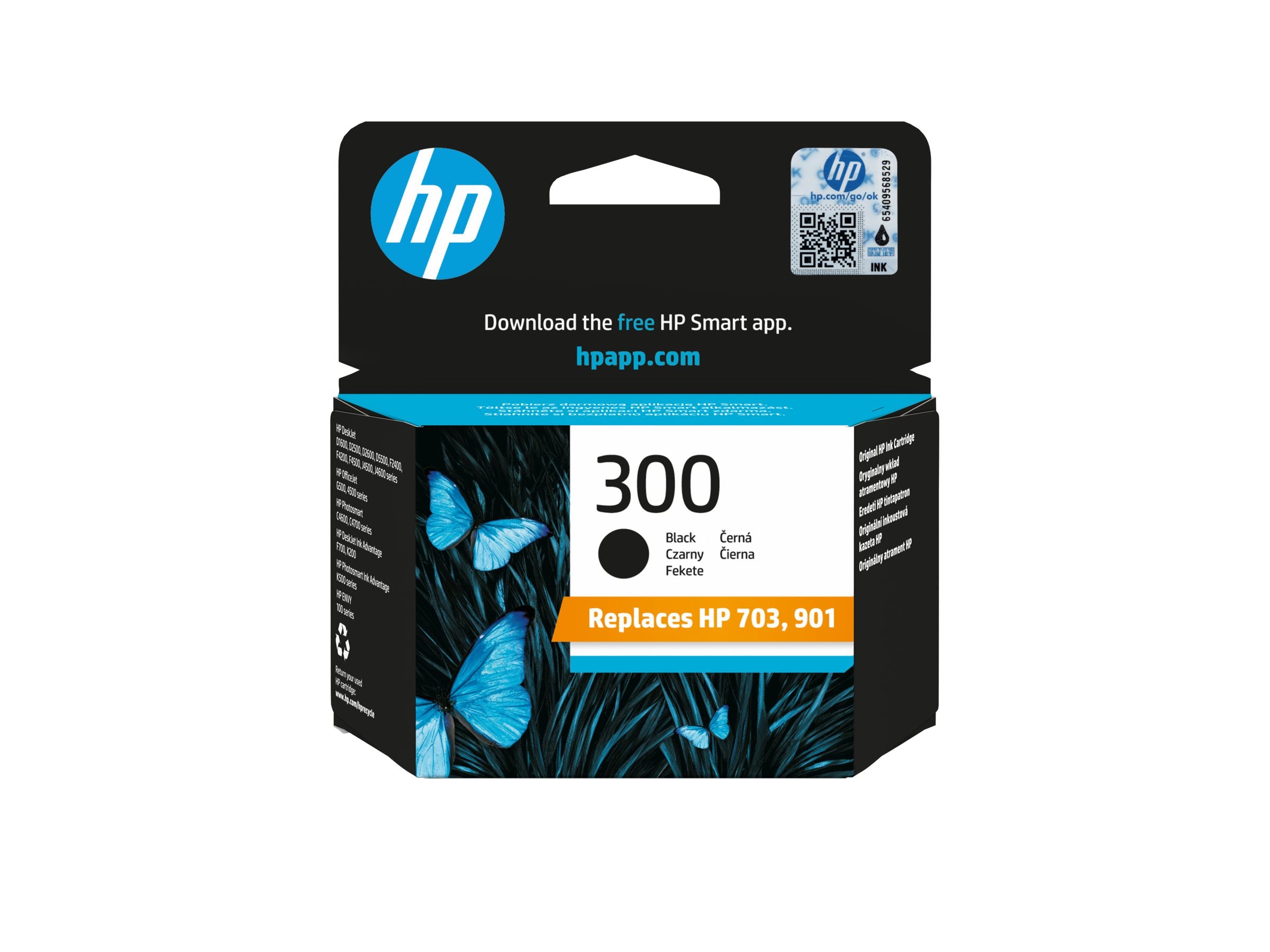 HP 300 Tintenpatrone CC640EE UUS schwarz - Verpackung