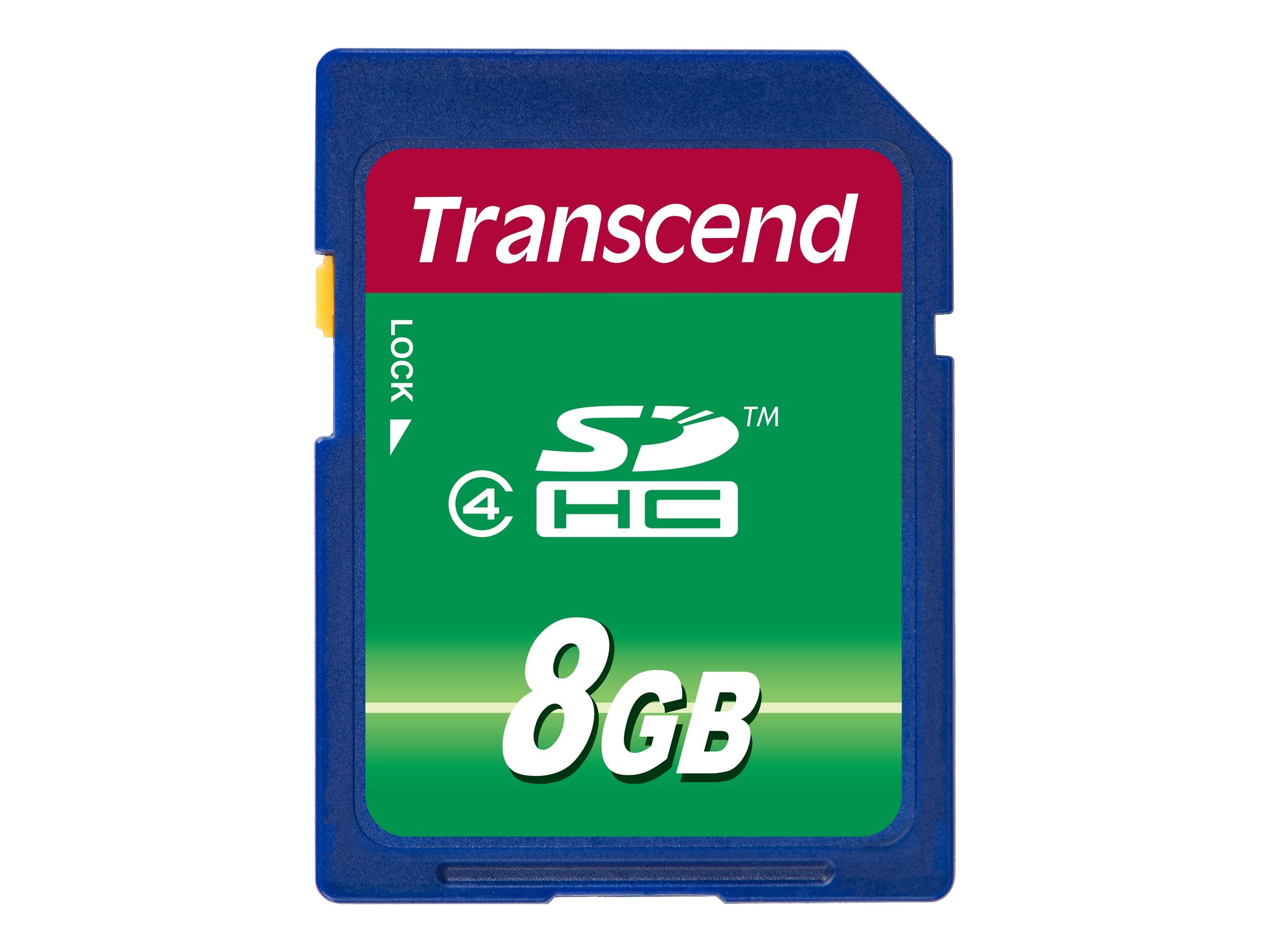 TRANSCEND 8GB SDHC Karte Class 4 Vorderansicht