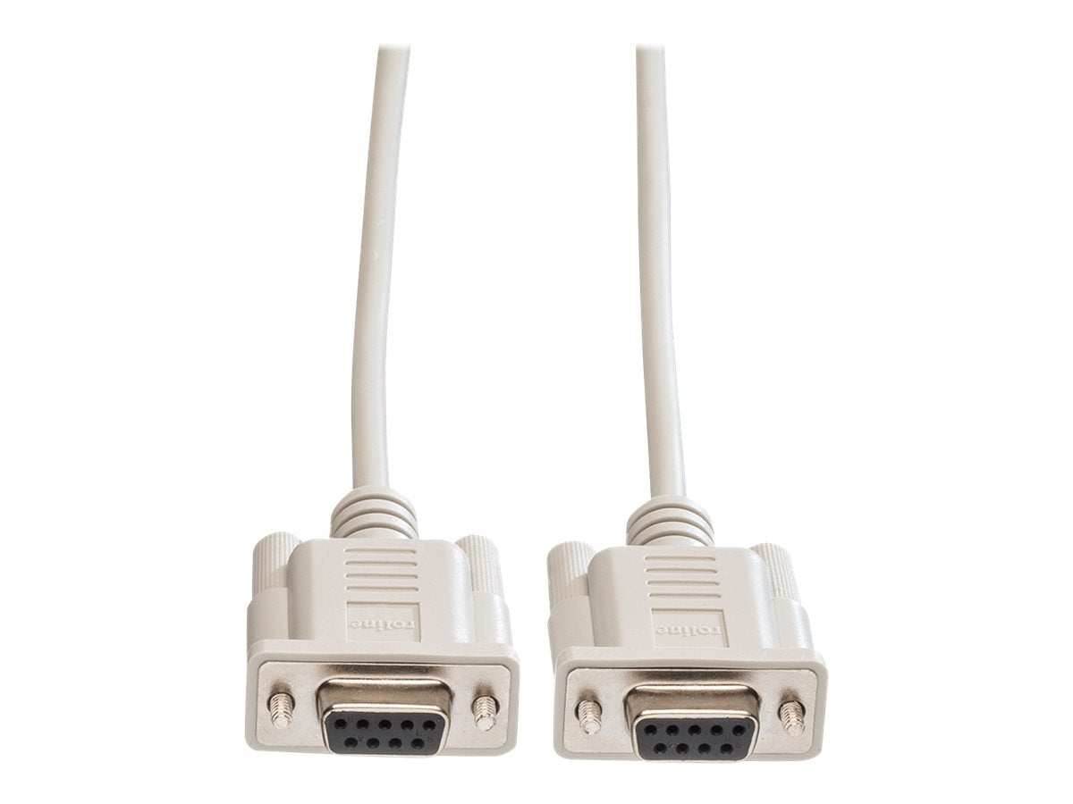 ROLINE RS232-Kabel 9pol BU-BU 1,8m Vorderansicht