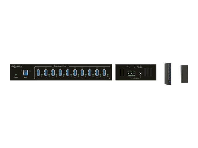 DELOCK Externer Industrie Hub Vorderansicht
