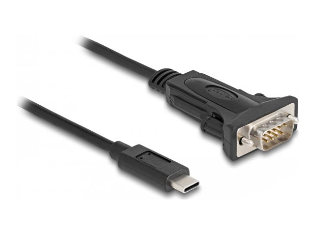 DELOCK Adapter USB Type-C zu 1 x Seriell RS-232 D-Sub 9 Pin Stecker Vorderansicht