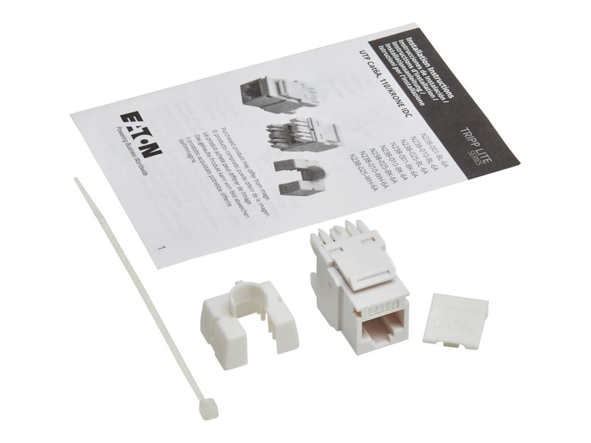 EATON TRIPPLITE Cat6a 110-Style Punchdown RJ45 Keystone Jack Vorderansicht