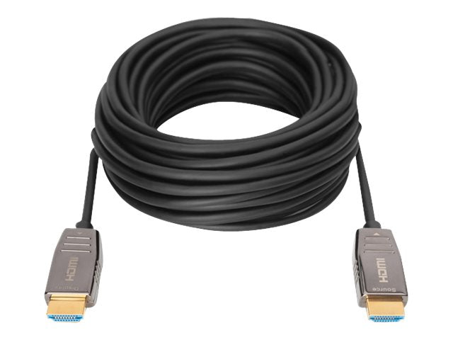DIGITUS HDMI AOC Hybrid Glasfaser Anschlusskabel Typ A M/M 30m Verpackung