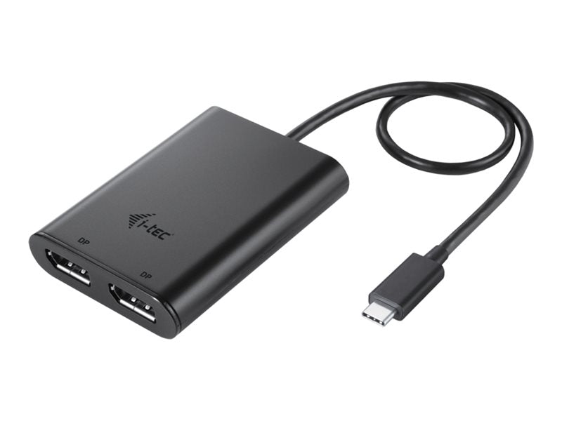 I-TEC USB-C Dual 4K/60Hz single 8K/30Hz DP Video Adapter 2x DP Port Vorderansicht