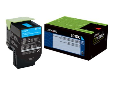 LEXMARK 802SC Toner cyan Vorderansicht