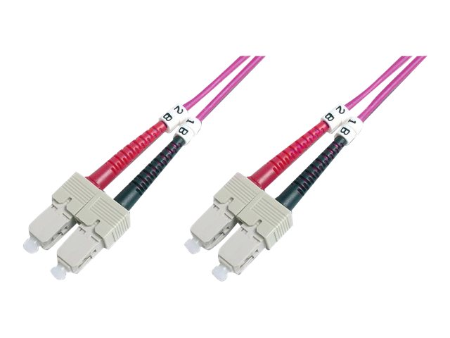 DIGITUS LWL Patchkabel SC zu SC Multimode OM4 - Vorderansicht