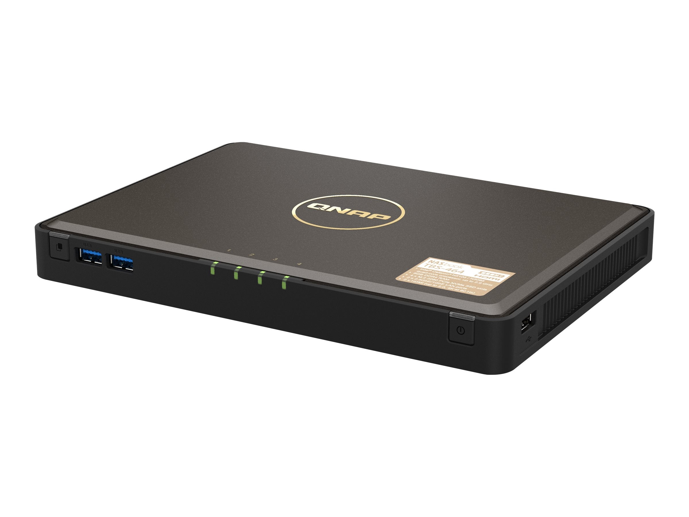 QNAP TBS-464-8G NAS-Server Rückansicht