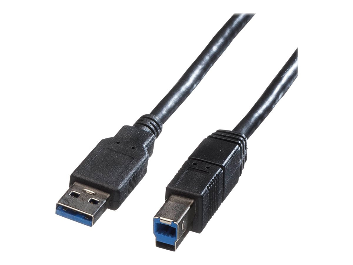 ROLINE USB 3.2 Gen 1 Kabel Typ A-B schwarz 1,8m Detailansicht