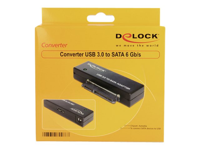 DELOCK Converter USB 3.0 ext.> SATA 22 Pin 6 Gb/s Anschlussansicht