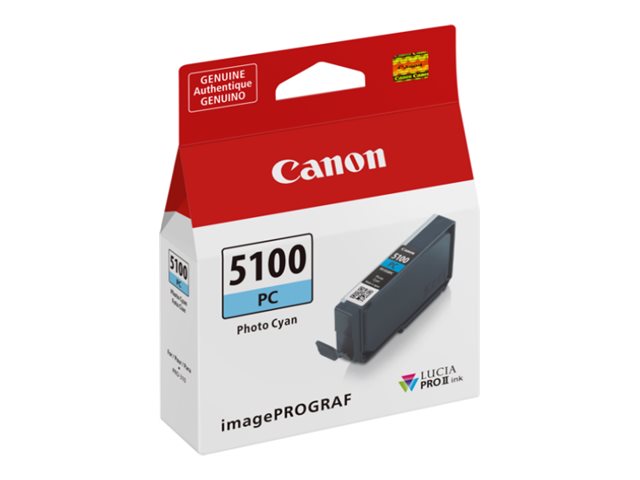 CANON PFI-5100 SERIES Photo Cyan Tintenbehälter - Vorderansicht