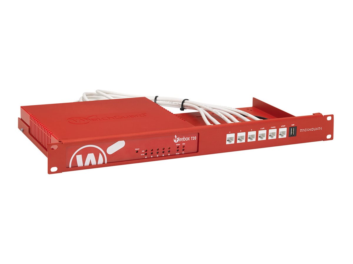 RACKMOUNT Rack Mount Kit für WatchGuard Firebox T20 / T25 / T40 / T45 / T45-POE - Vorderansicht