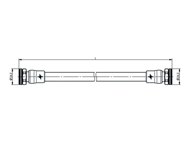 PUC TELEGÄRTNER 4.3-10 Jumper Kabel 1/2z IP68 L 5.0 m - Vorderansicht
