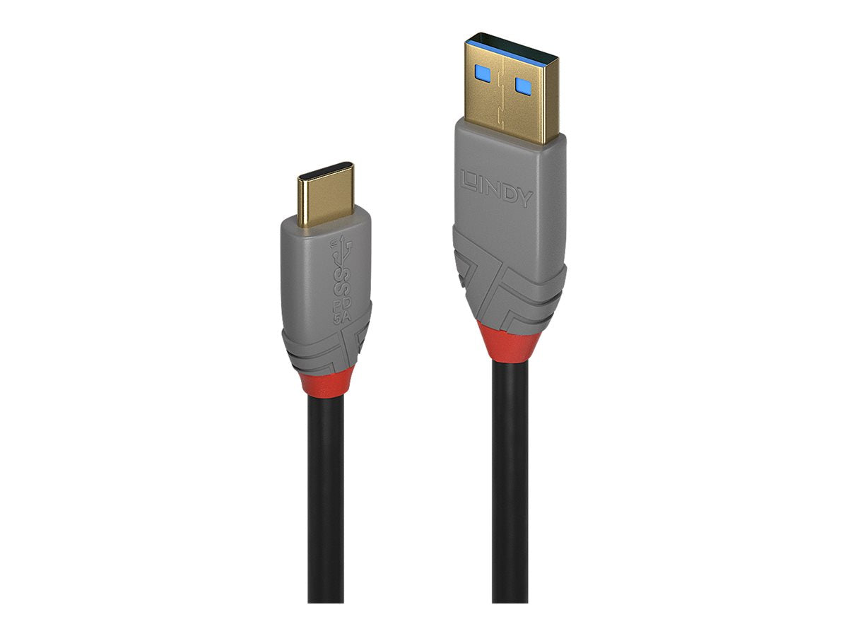 LINDY 0,5m USB 3.1 C/A 5A PD Anthra Line Vorderansicht