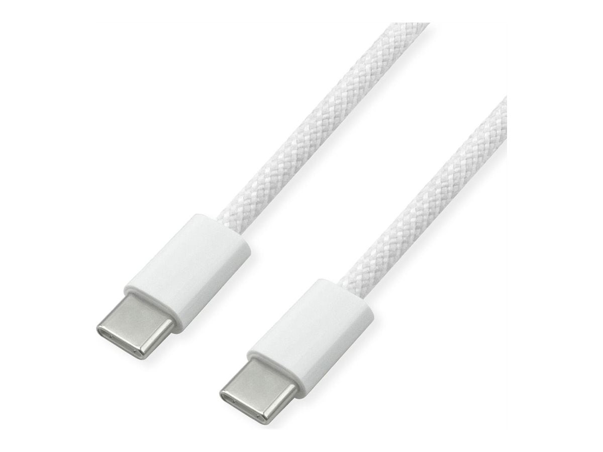 VALUE USB 2.0 Kabel Typ C-C ST/ST 60W weiss 1m - Vorderansicht