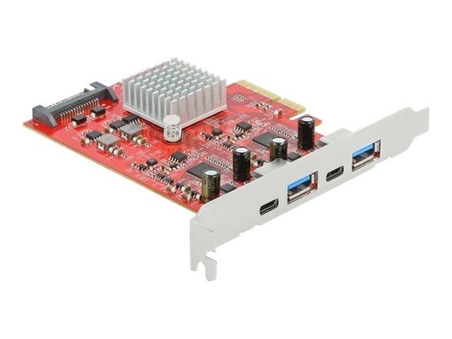 DELOCK PCI Express x4 Karte Vorderansicht