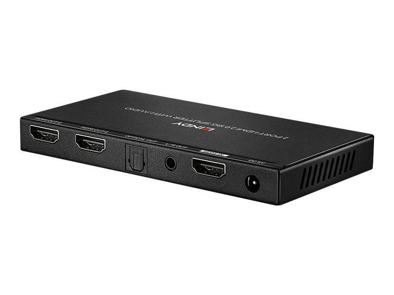 LINDY 2 Port HDMI 2.0 18G Splitter mit Audio - Detailansicht