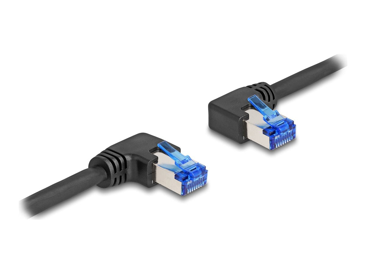 DELOCK RJ45 Netzwerkkabel Cat.6A S/FTP 3m schwarz - Vorderansicht
