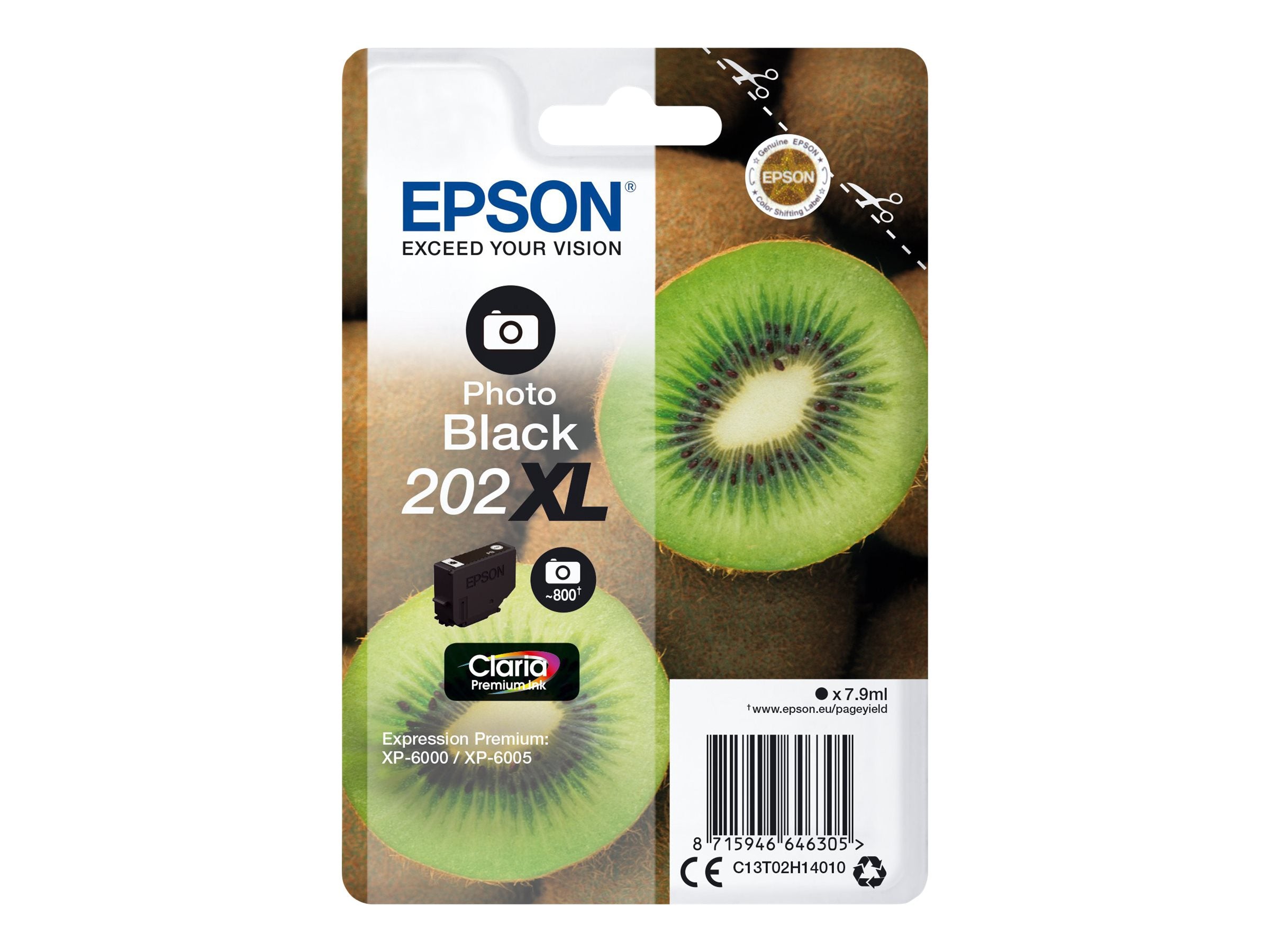 EPSON 5LB Singlepack Photo Black 202XL Vorderansicht