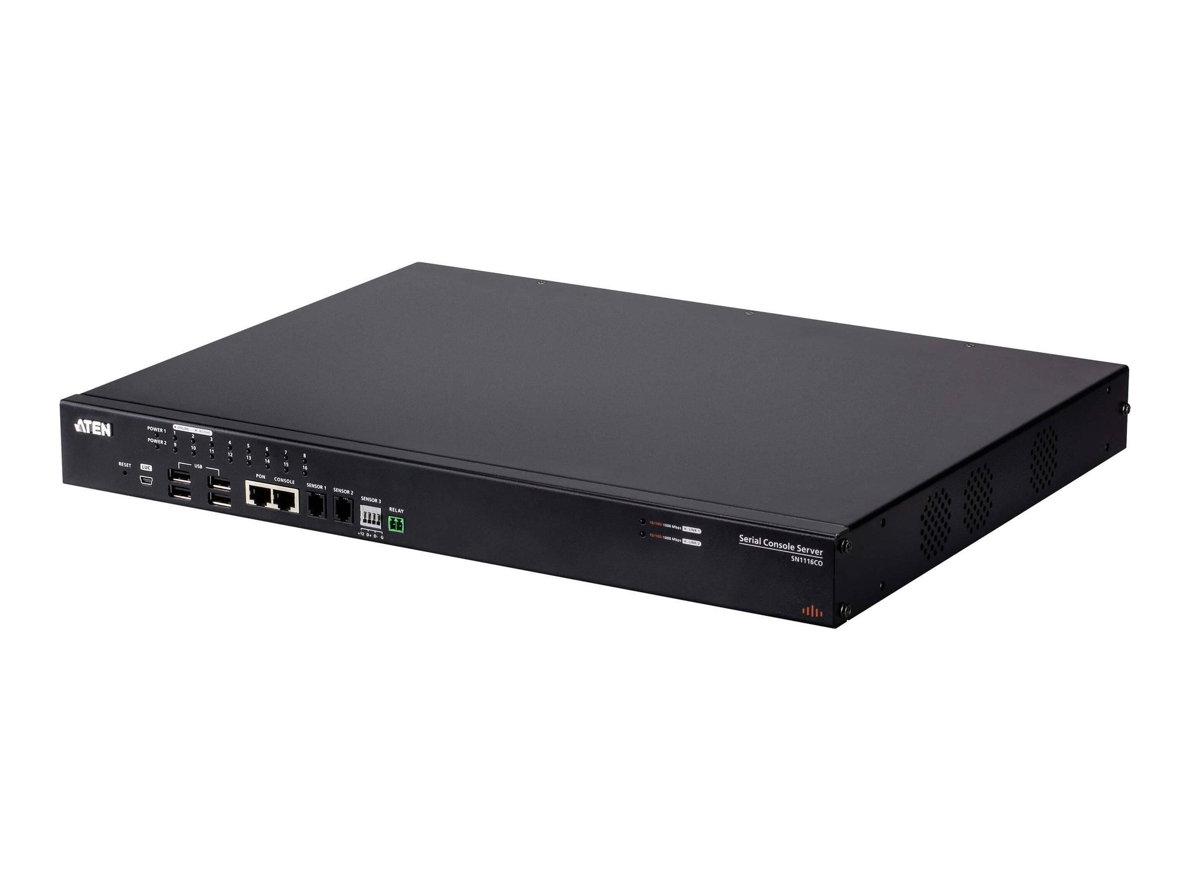 ATEN SN1116CO 16-Port Serieller Konsolen Server Vorderansicht