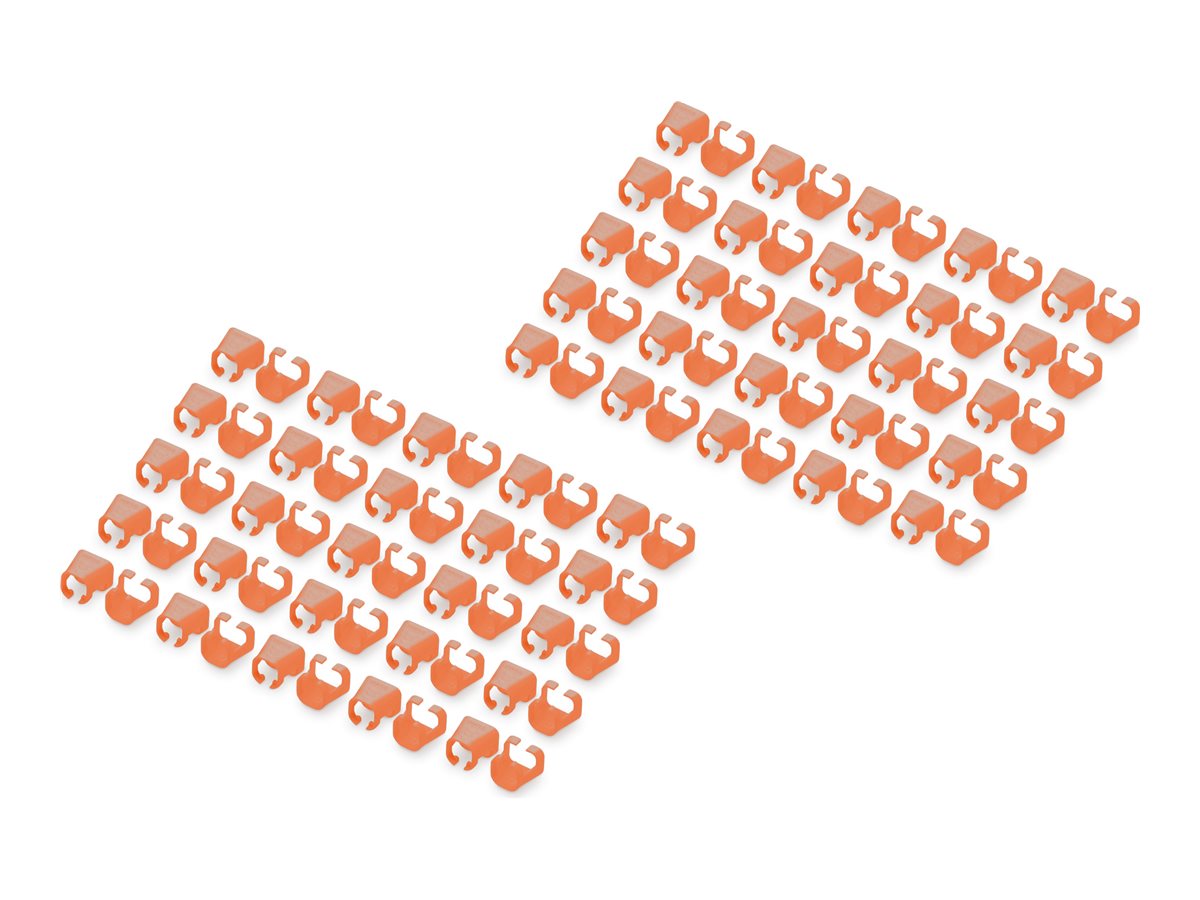 DIGITUS Kabelclips mit Farbcodierung - für Patch-Kabel Orange Vorderansicht